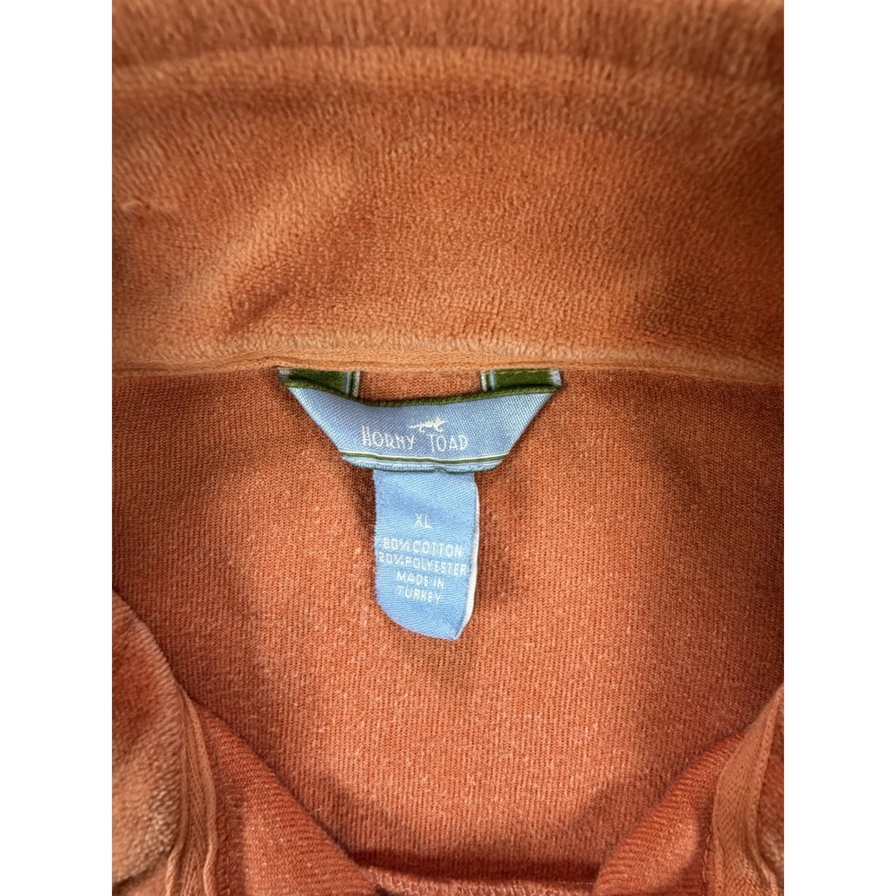 Horny Toad Size XL Peach Orange Velour Long Sleeve Shirt Outdoor Travel Casual - Picture 5 of 7